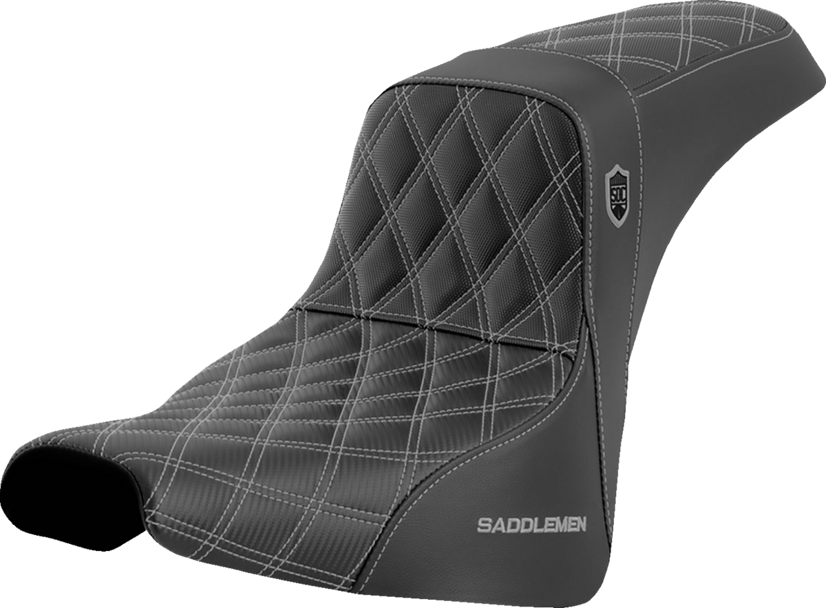 Saddlemen Pro Series SDC Performance Seat - W/O Backrest - Silver Stitch - FXBB/FXST '18-'23