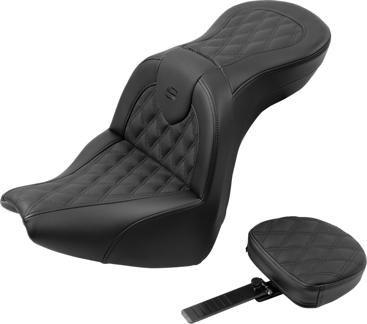 Saddlemen Roadsofa™ Seat - With Backrest - Lattice Stitch - FXBR/S '18-'20