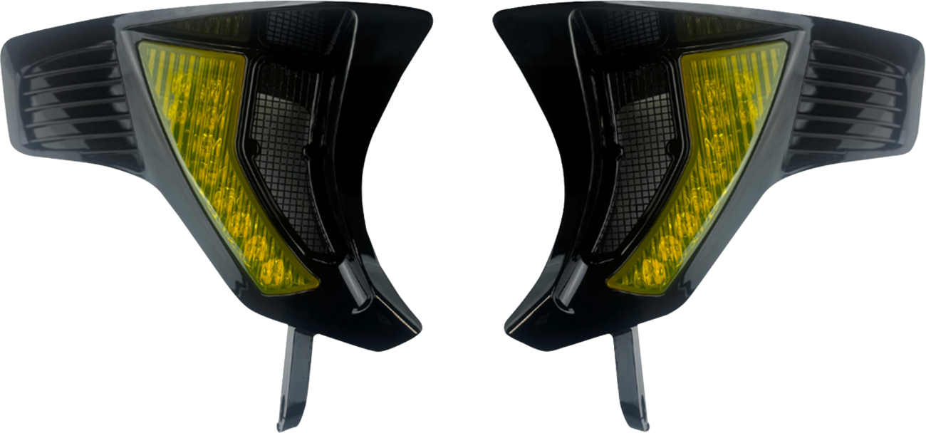 Custom Dynamics Shark Demon® Turn Signal Vents - Yellow Lens