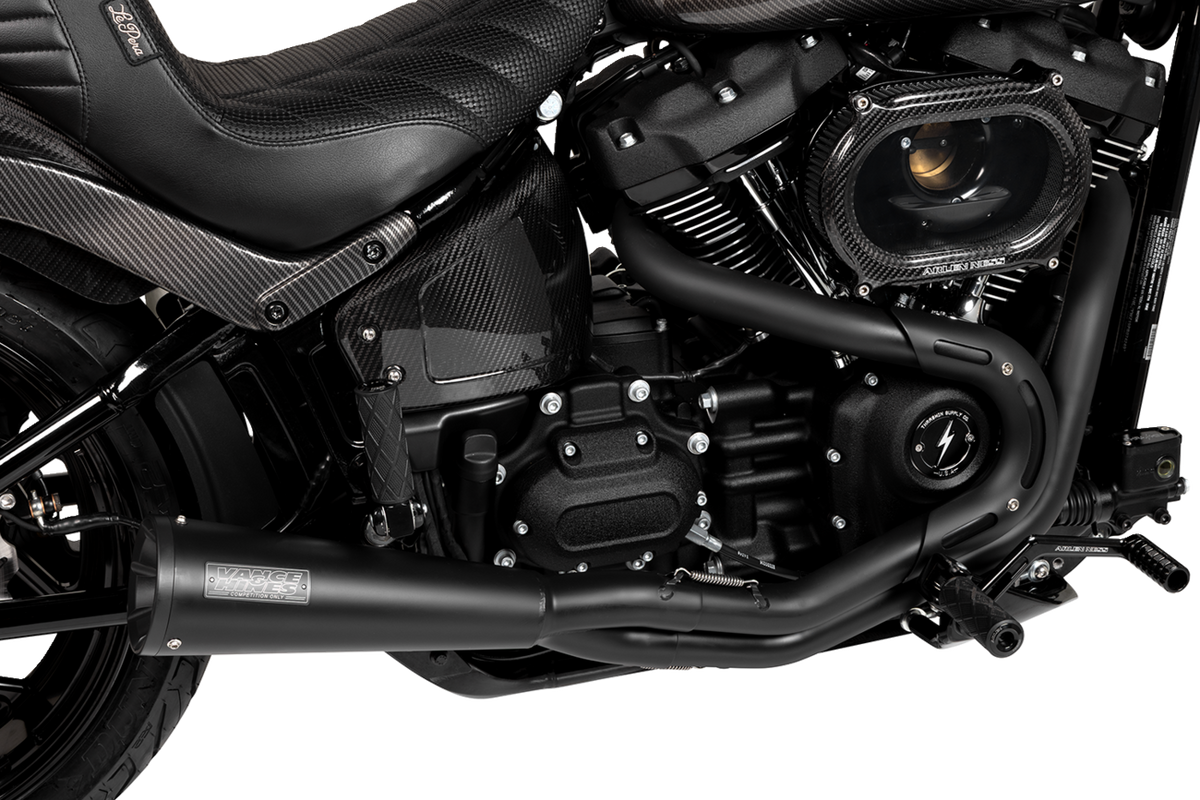 Vance & Hines 2-Into-1 Upsweep Exhaust System - Black - Stainless Steel