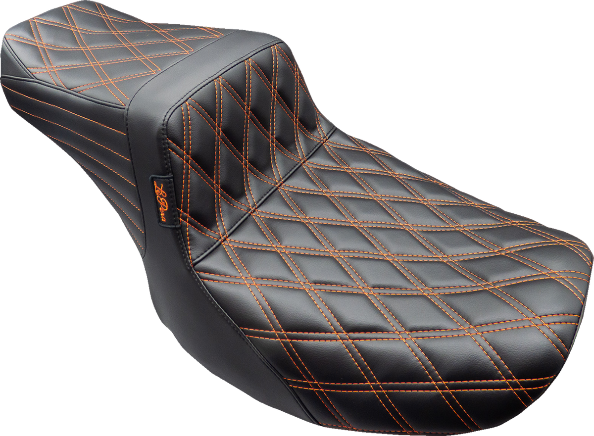Le Pera Tailwhip Seat - Burnt Orange Double Diamond Stitch - FLH/FLT '23-'25