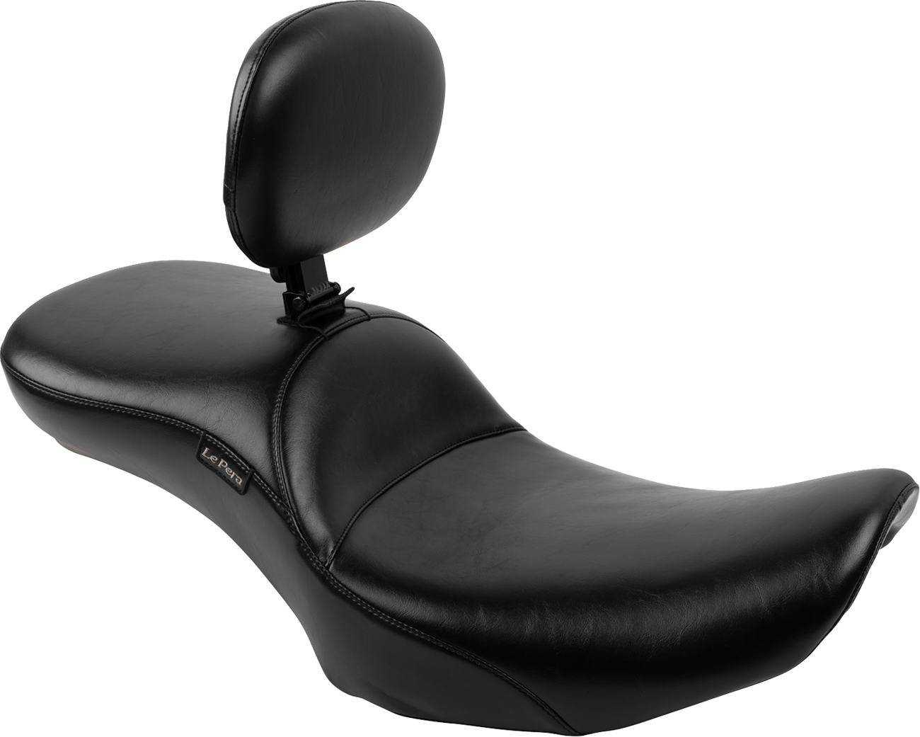 Le Pera Maverick Daddy Long Legs Seat - With Backrest - Smooth - FLH/FLT '23-'25