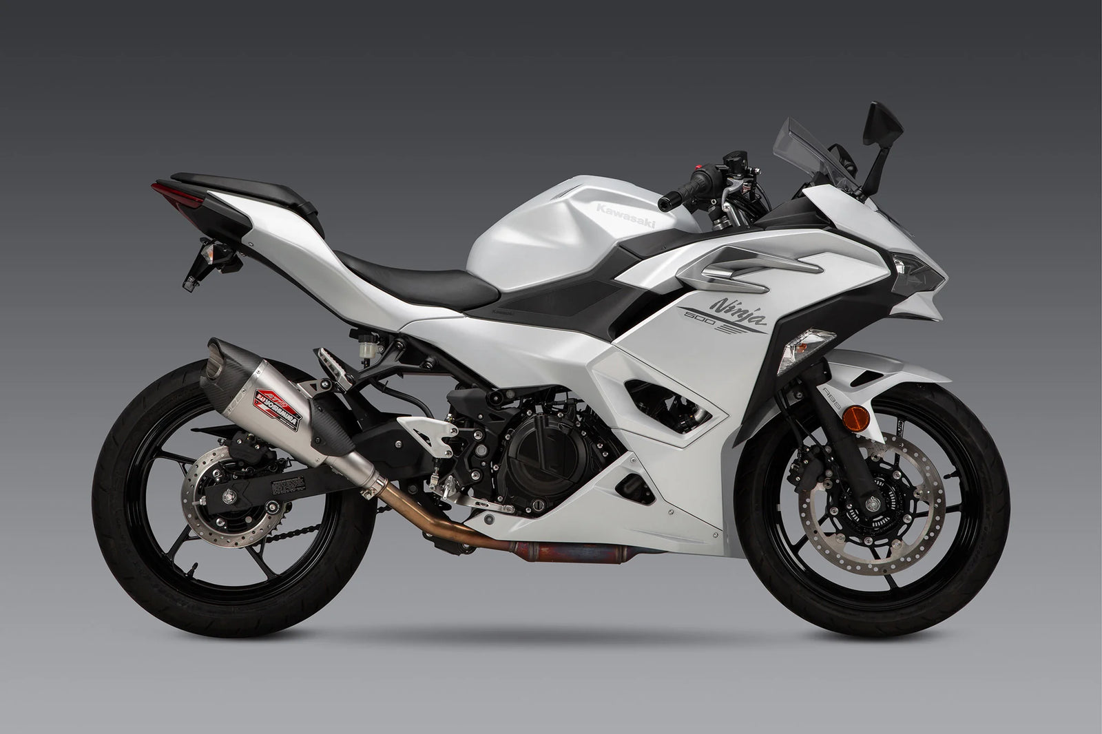 Yoshimura NINJA 500/400 / Z500/400 18-26 AT2 Stainless Slip-On Exhaust, W/ Stainless Muffler