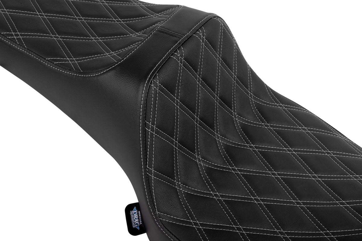 Drag Specialties Seats Freedom Seat - Vinyl/Solar Leather - Double Diamond Black Stitch - Challenger '20-'25/Chieftain '25
