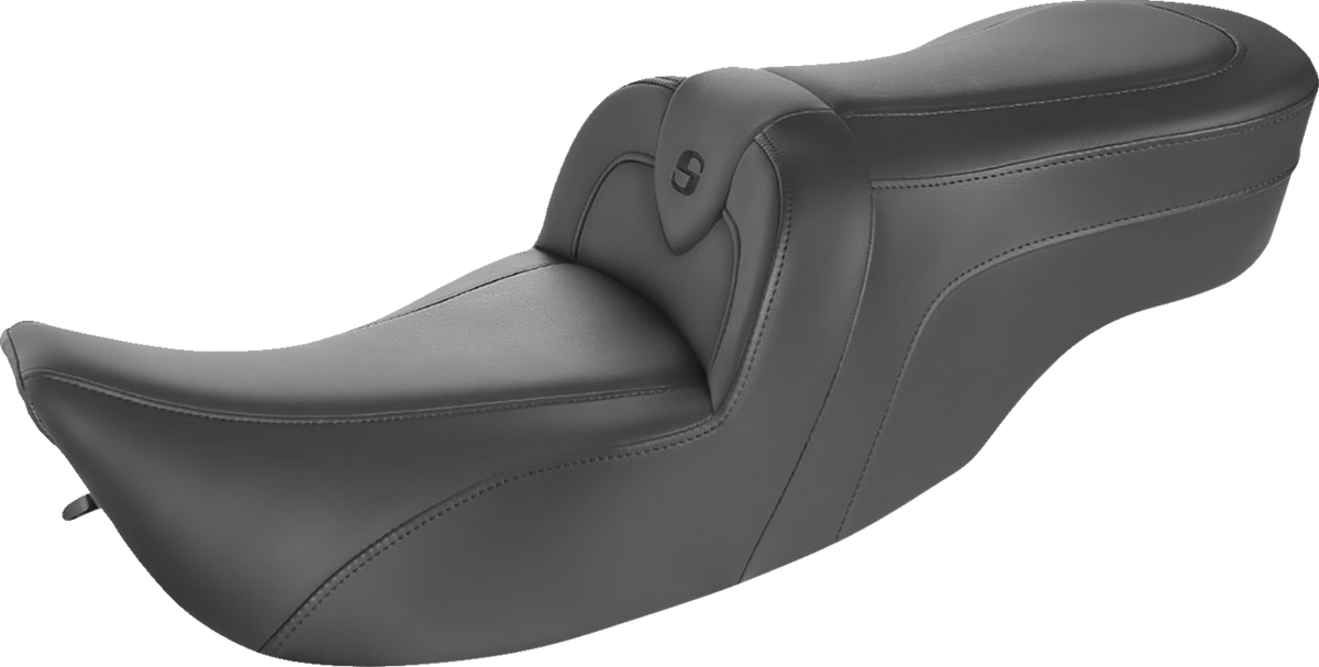 Saddlemen RoadSofa™ Seat - Without Backrest - Black W/ Black Stitching - FLH/FLT '97-'07