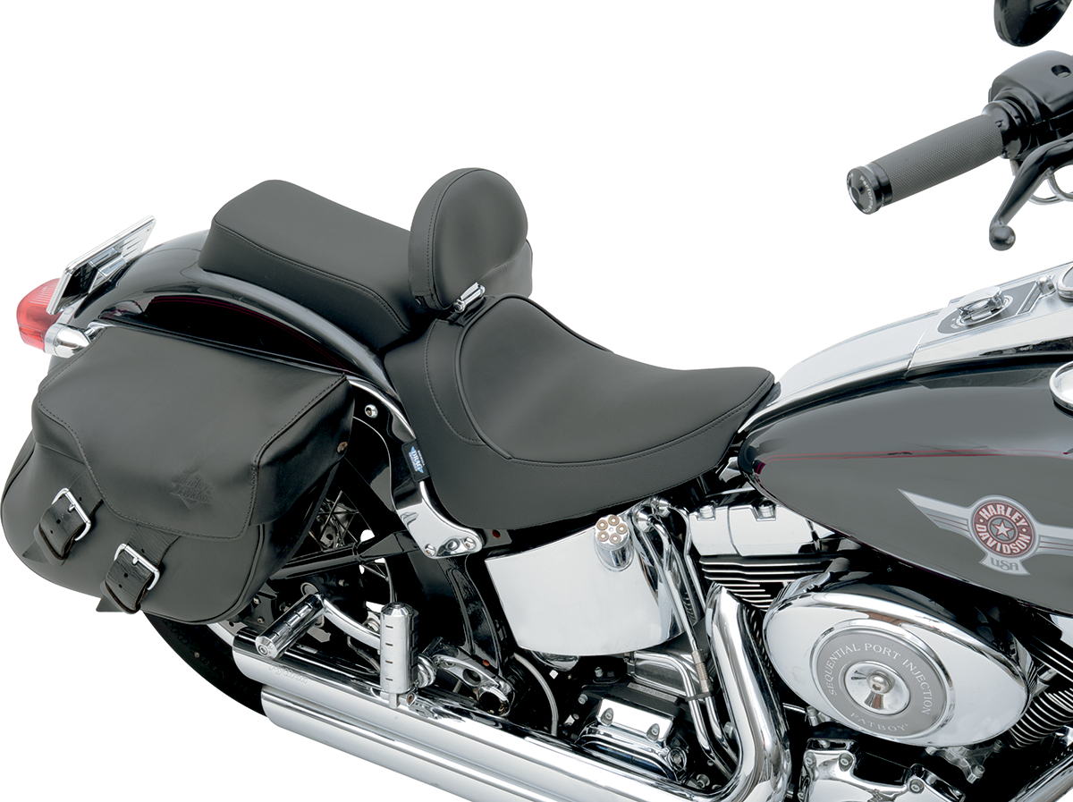 Drag Specialties Seats Solo Seat - Smooth - Driver Backrest - FL/FX '00-'06