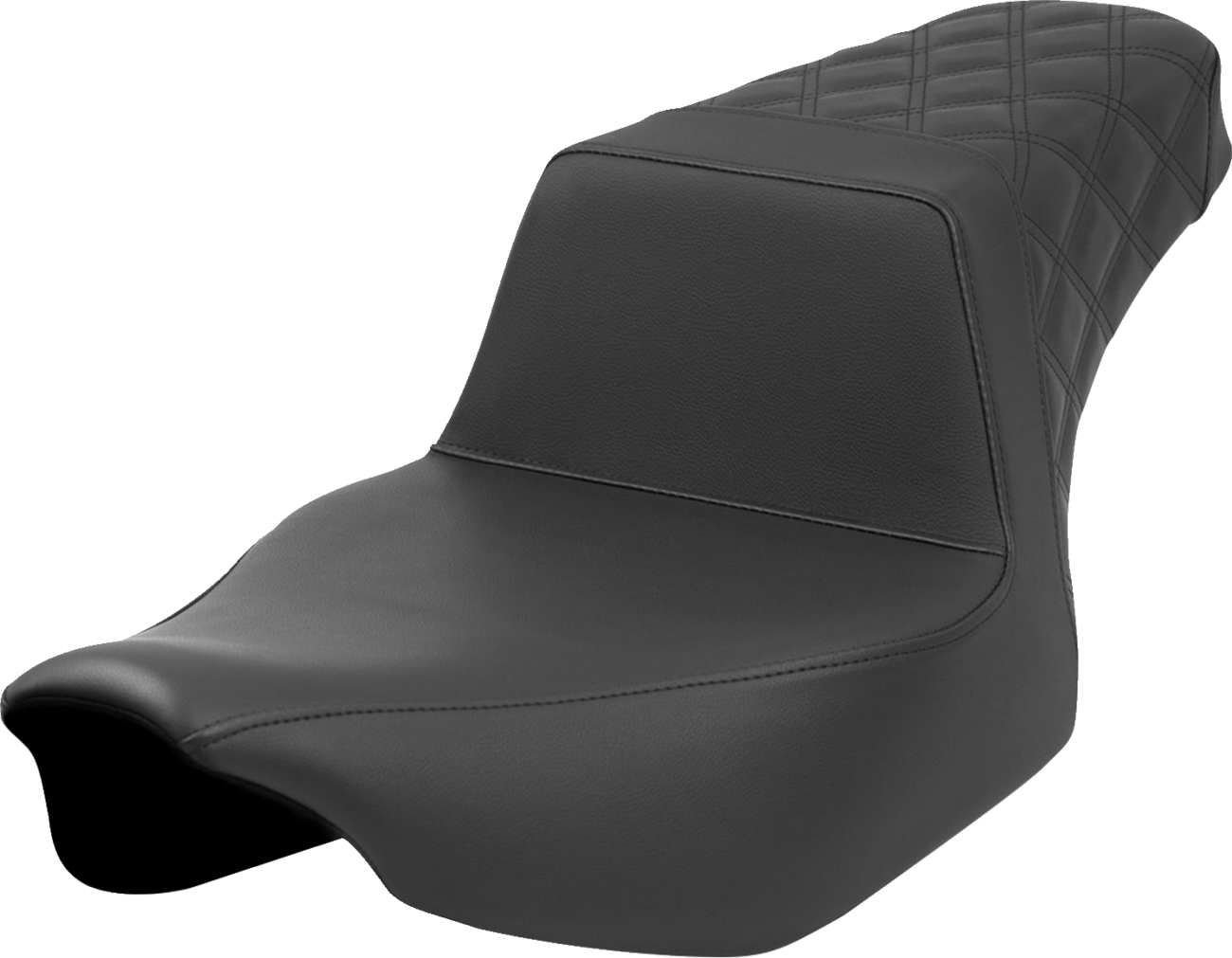 Saddlemen Step-Up Seat - Rear Lattice Stitch - Black - Extended Reach - FL '23-'24