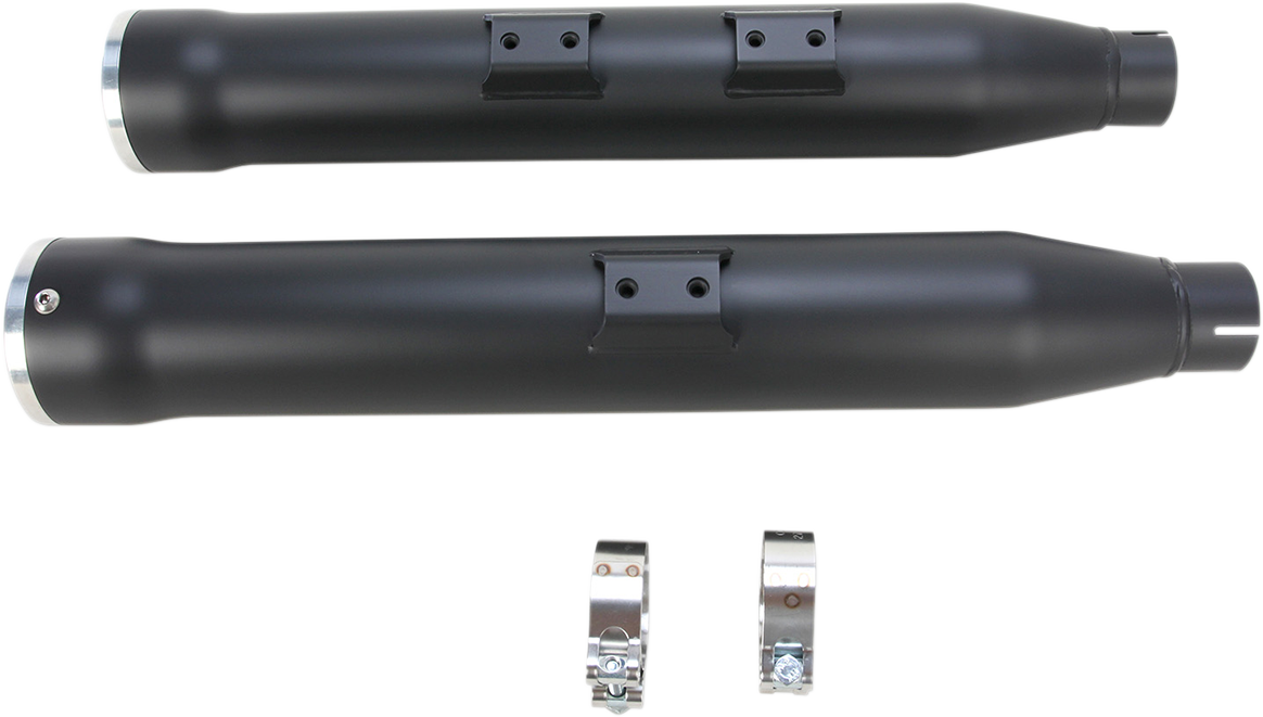 Cobra Slip-On Mufflers With Race Pro Tips - 3" - Black - '07-'17 FLSTF/FXSTD