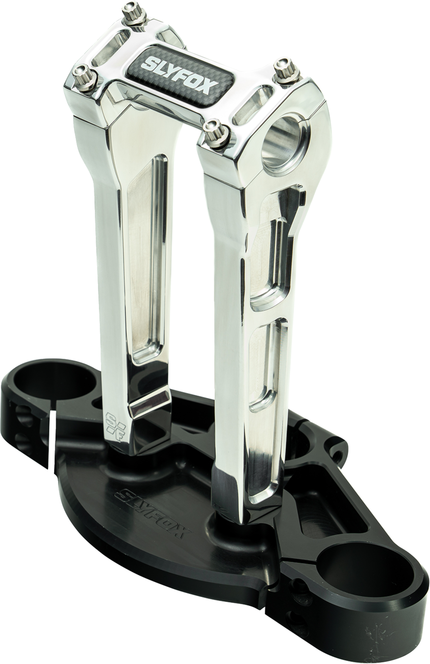 Slyfox Handlebar Riser Kit - Straight - 1-1/8" Clamping - 8" Rise - Raw