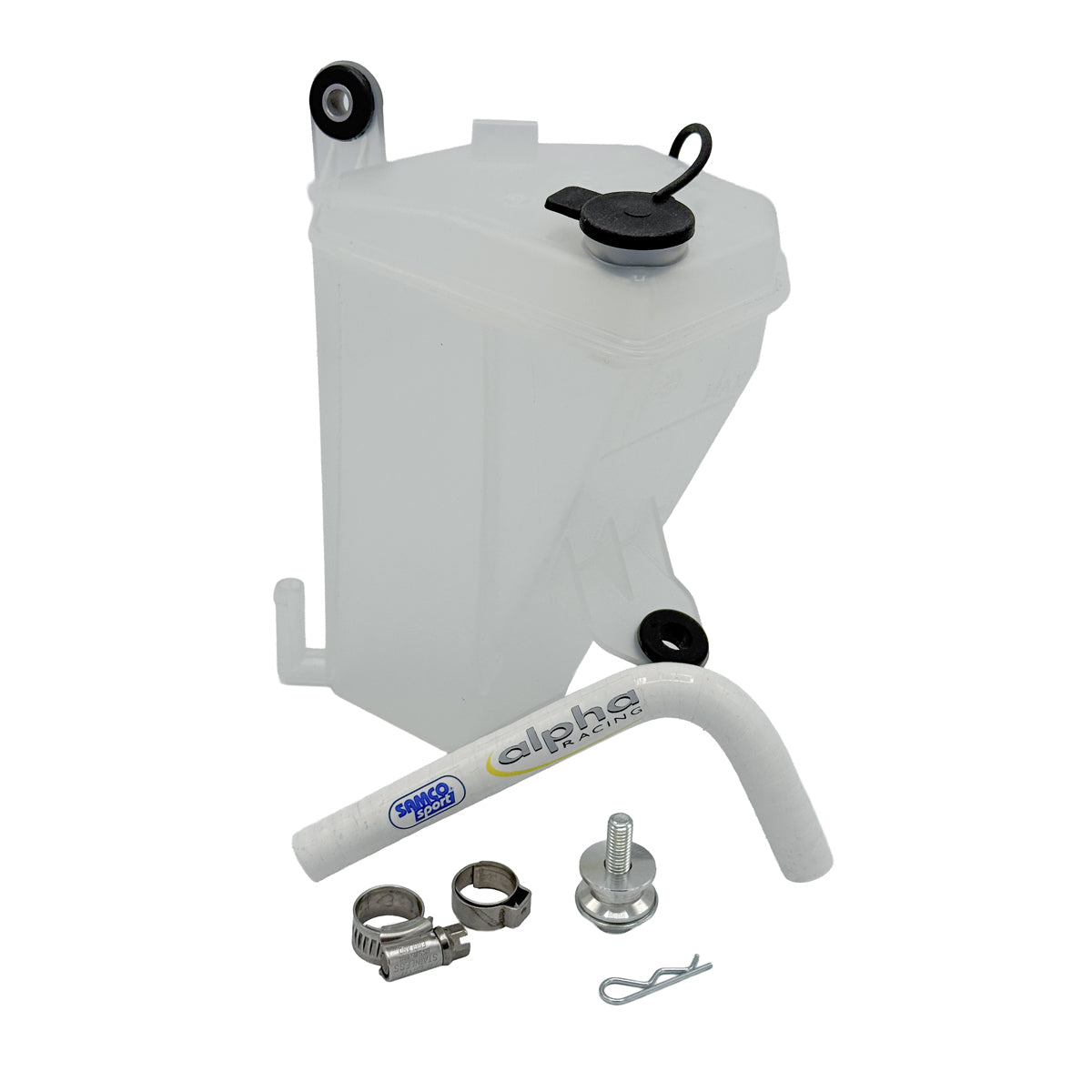 Expansion tank kit for coolant radiator