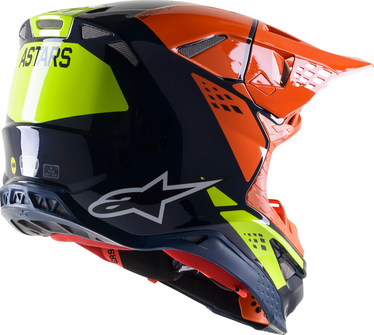 Alpinestars Supertech M8 Helmet - Factory - Blue/Orange/Yellow - 2XL