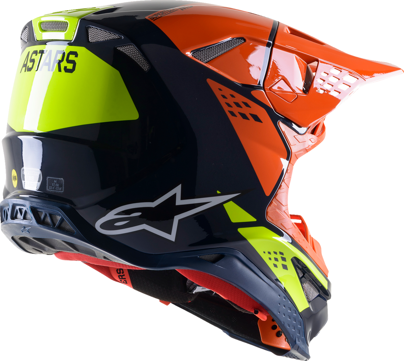 Alpinestars Supertech M8 Helmet - Factory - Blue/Orange/Yellow - 2XL