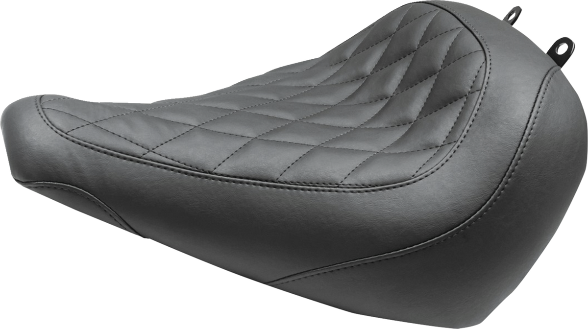 Mustang Wide Tripper™ Solo Seat - No Backrest - Diamond - Black Stitch - FXBR '23-'25