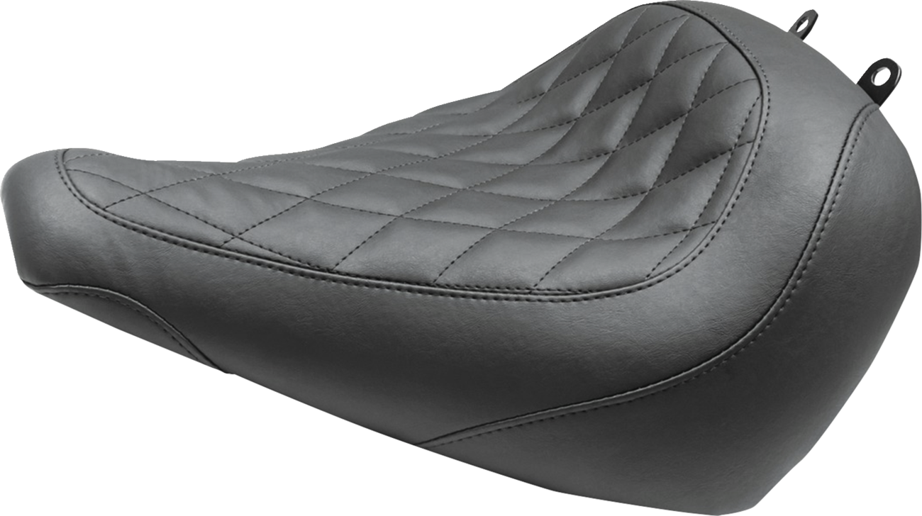Mustang Wide Tripper™ Solo Seat - No Backrest - Diamond - Black Stitch - FXBR '23-'25