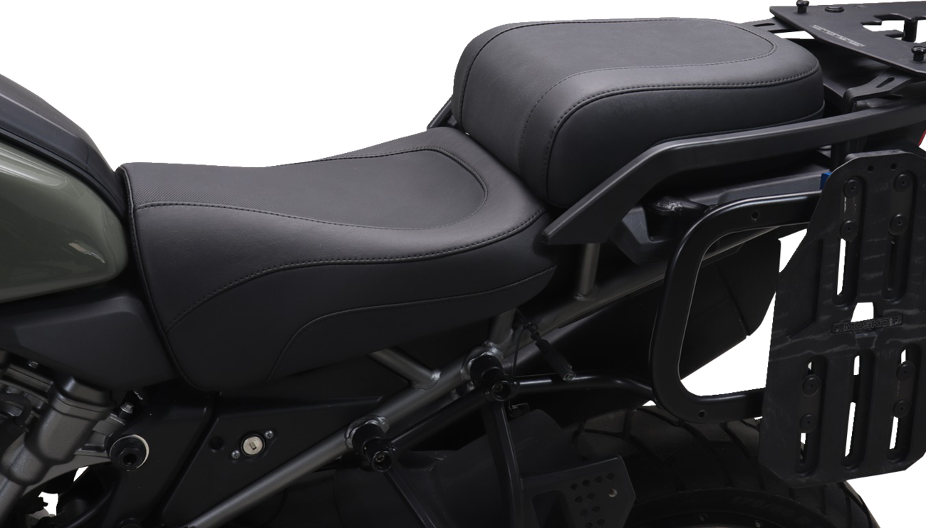 Mustang Adventure Touring Seat - Vinyl - Black - Pan America '21-'25