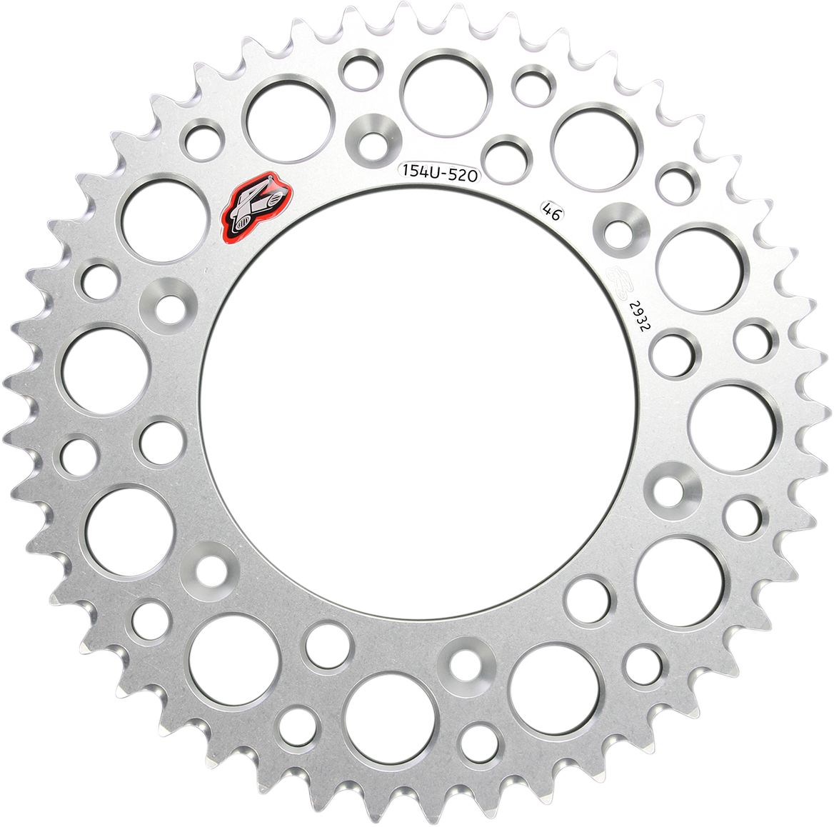 Renthal Rear Sprocket - Aluminum - 46 Tooth - Silver - Honda