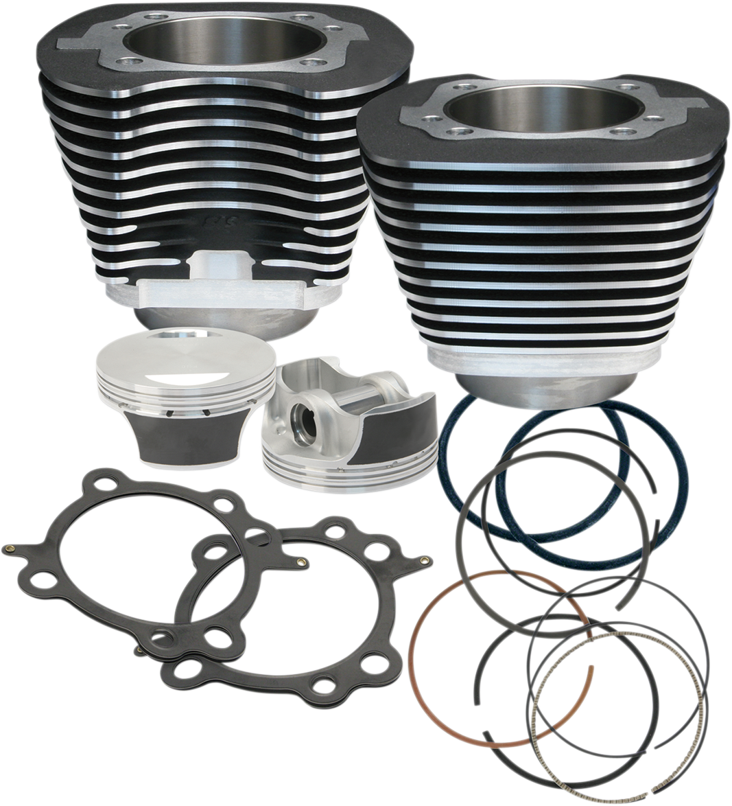 S&S Cycle 106" Big Bore Cylinder Kit - Wrinkle Black - Twin Cam