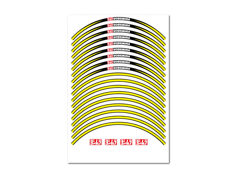 Yoshimura 12 Inch Wheel Rim Sticker Type-A - Yellow