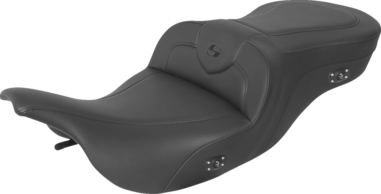 Saddlemen Heated RoadSofa™ Seat - Without Backrest - Black W/Black Stitching