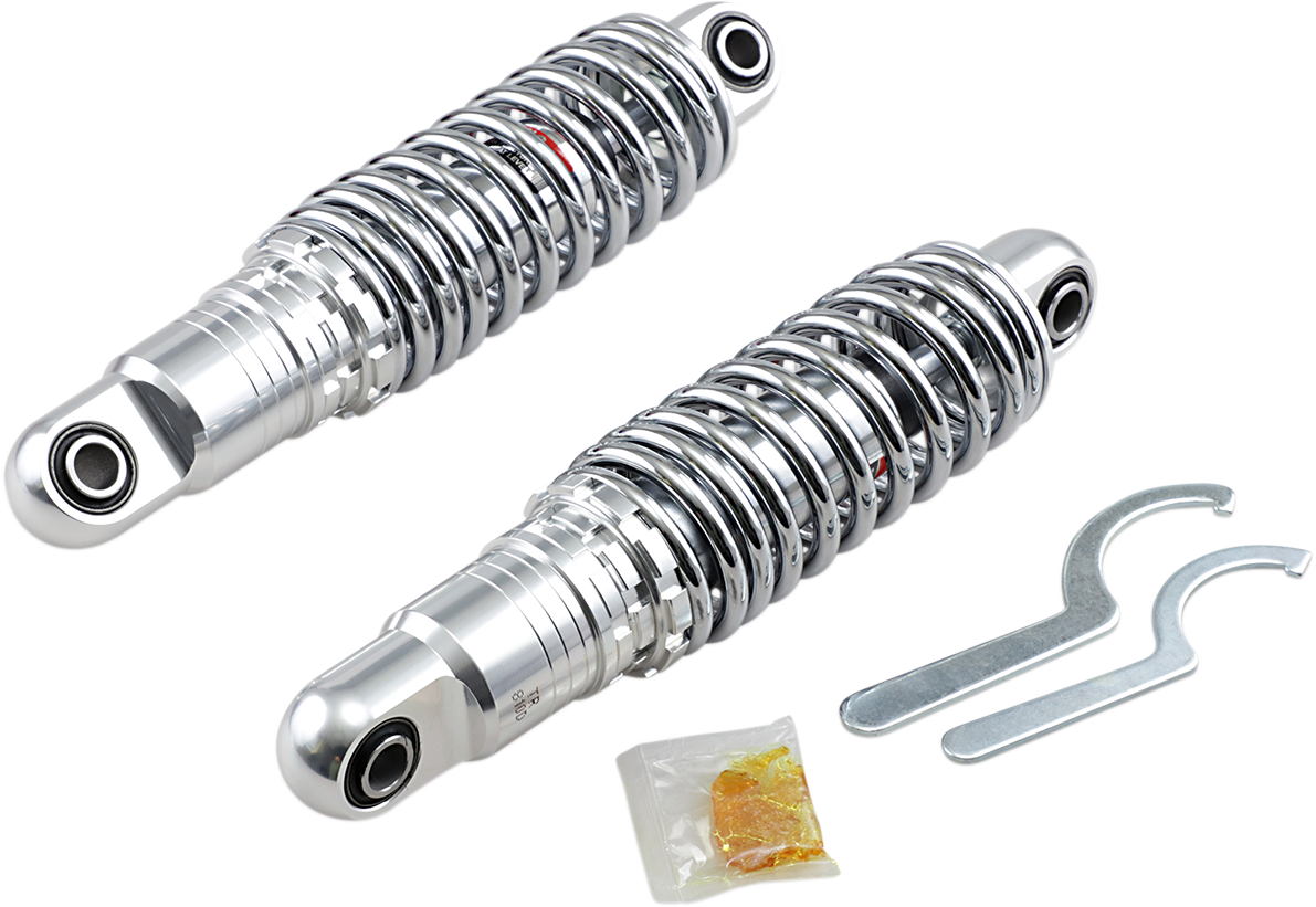 Drag Specialties Shocks Premium Ride-Height Adjustable Shocks - 11" - Heavy Duty - Chrome