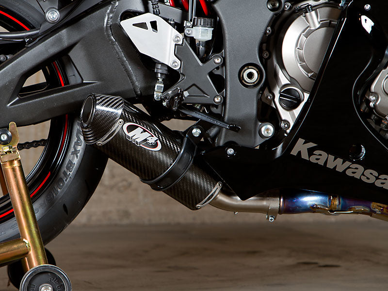 M4 Exhaust 2011 ZX10R Street Slayer System Slip On with Carbon Fiber Canister