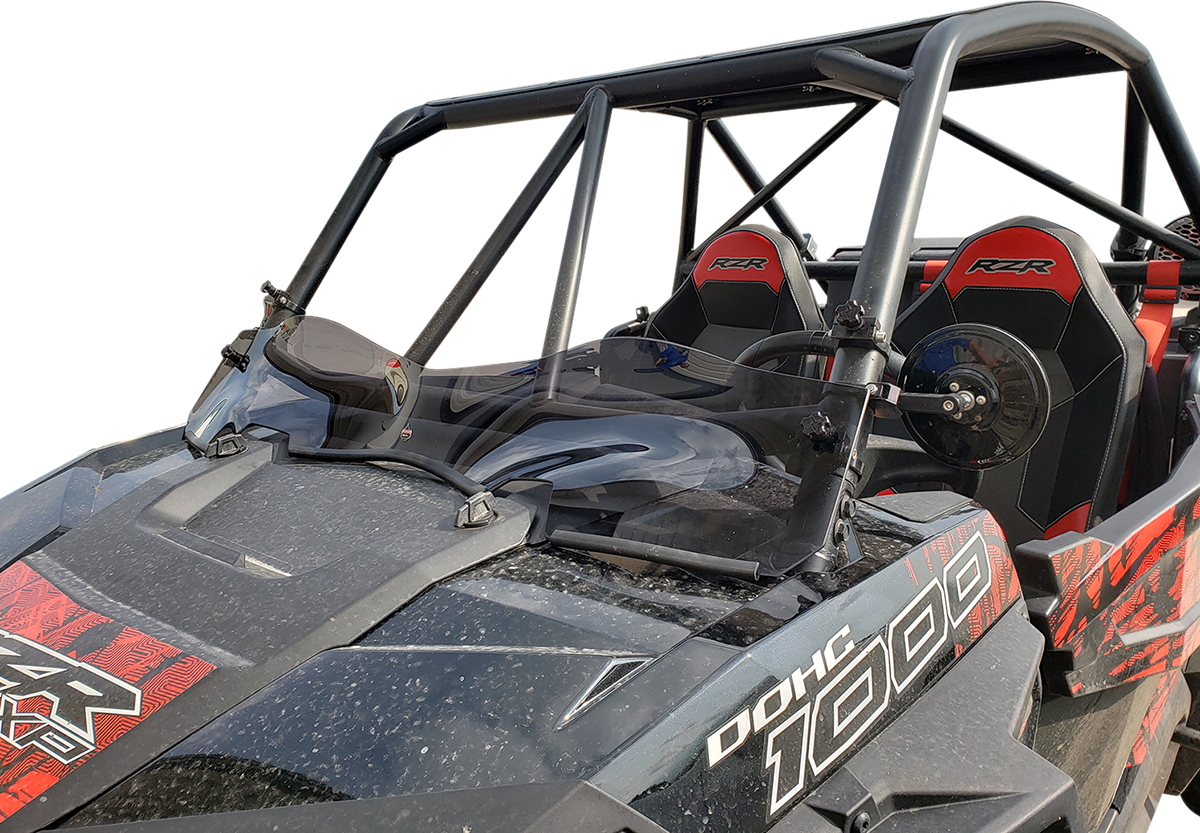 Klock Werks Flare® Windshield - 6-1/4" - Dark Smoke - RZR