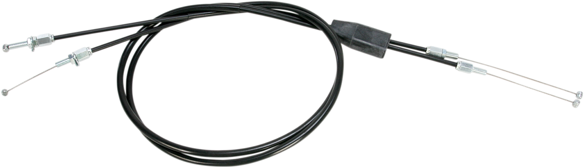 Motion Pro Black Vinyl Throttle Cable - Push/Pull - +2" - '02-'17 CRF