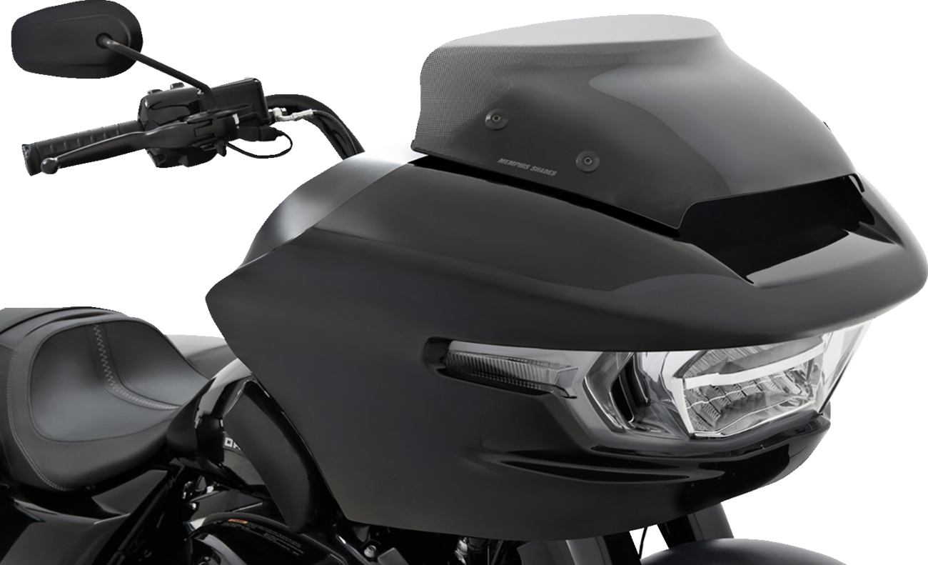 Memphis Shades Spoiler Windshield - 2" - Black Smoke Dot Matrix - FLTR