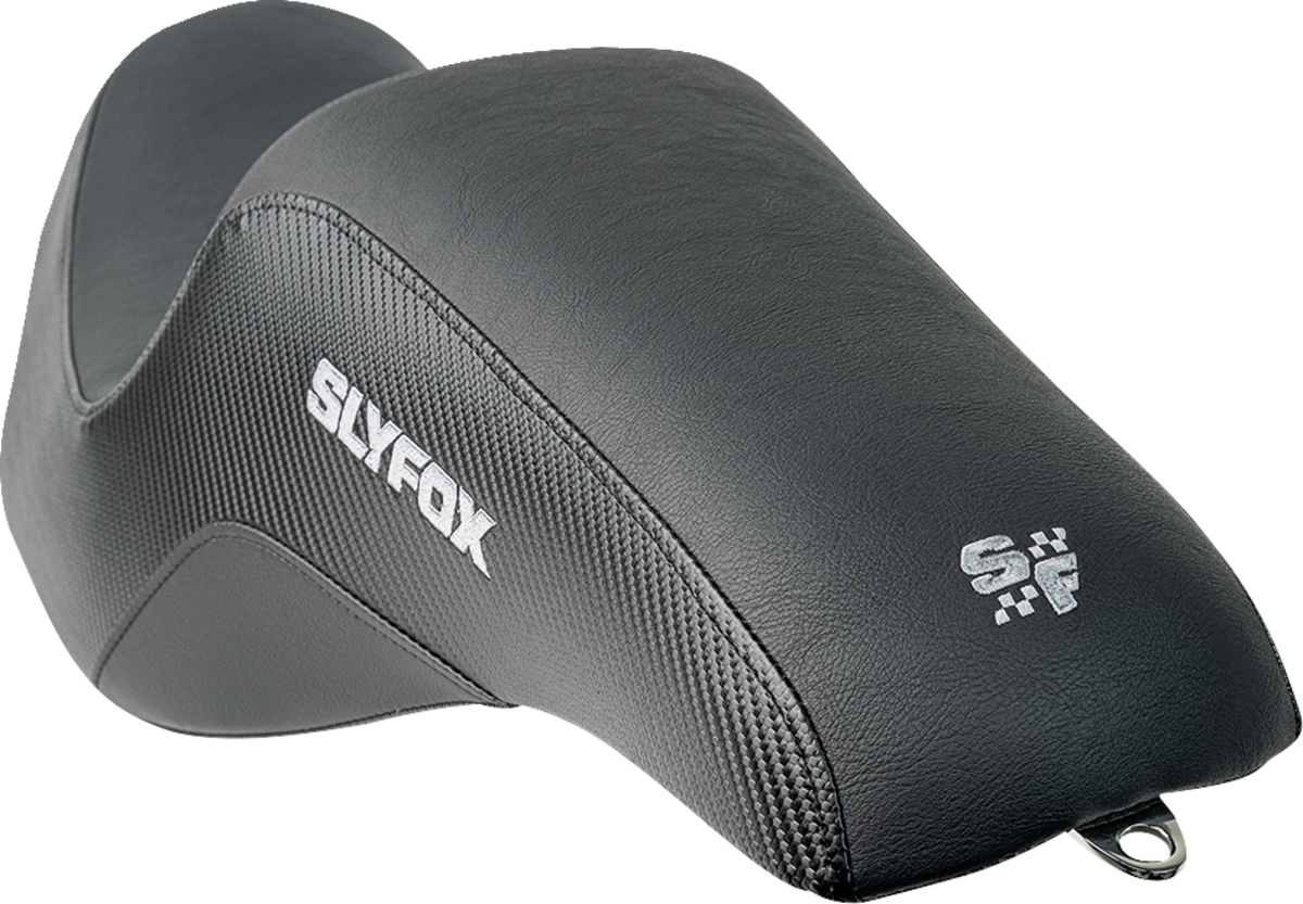 Slyfox Drifter Tour Seat - Vinyl W/ Slipstop - Gray Logo - FL '23-'24