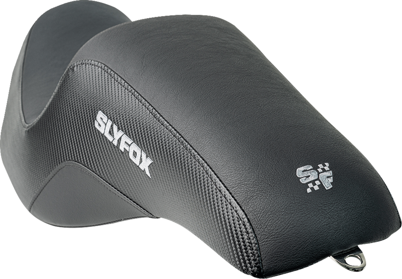 Slyfox Drifter Tour Seat - Vinyl W/ Slipstop - Gray Logo - FL '23-'24