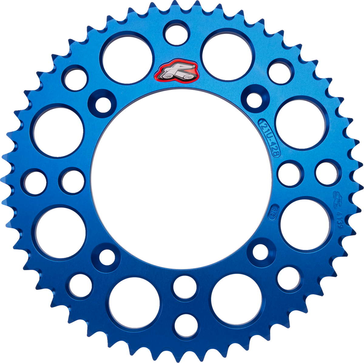 Renthal Rear Sprocket - Aluminum - 49 Tooth - Blue - Suzuki/Yamaha