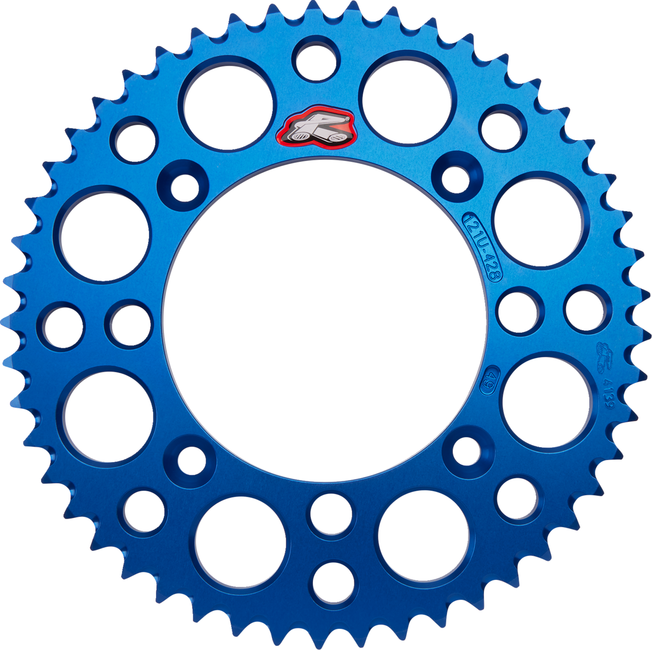 Renthal Rear Sprocket - Aluminum - 49 Tooth - Blue - Suzuki/Yamaha