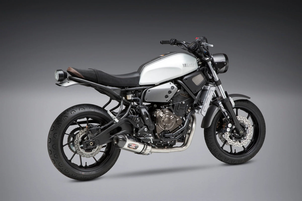 Yoshimura FZ/MT-07 15-26 / XSR700 18-26 / R7 22-26 Race R-77 Stainless Full Exhaust, W/ Stainless Muffler