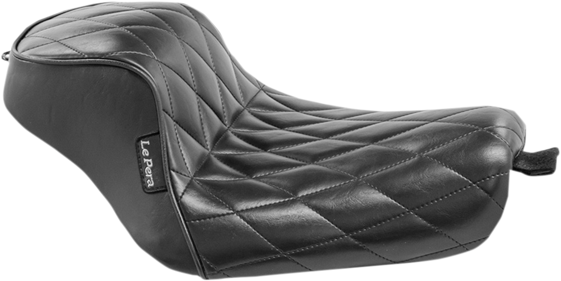 Le Pera Sprocket Solo Seat - Diamond - Black - XL '04-'23