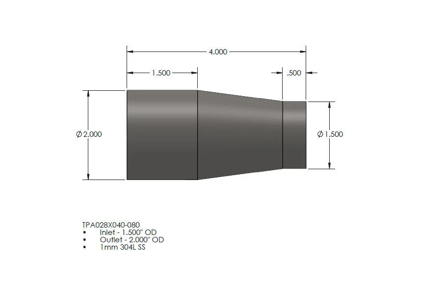 Yoshimura Builder Series Taper Adapter - 1.50"-2.0" TAPER ADAPTER