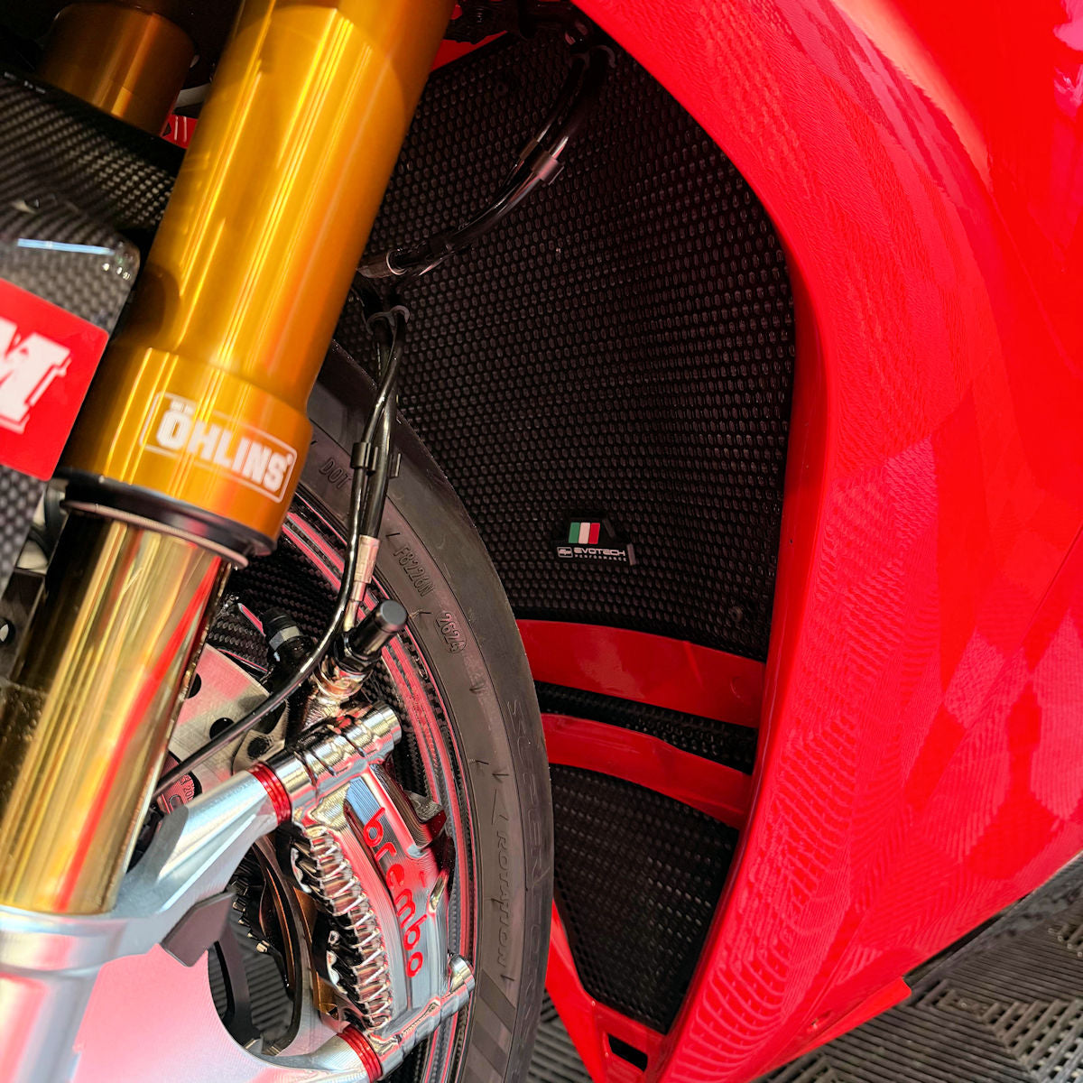 Evotech Performance Radiator and Oil Cooler Guard for Panigale V4 V4S Tricolore