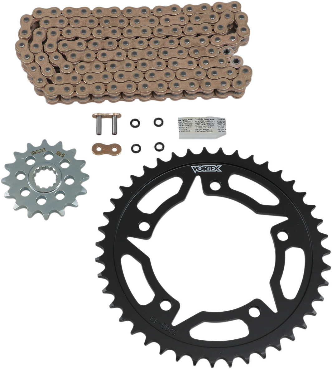 Vortex Chain And Sprocket Kit - WSS - Gold - Suzuki GSX-R600
