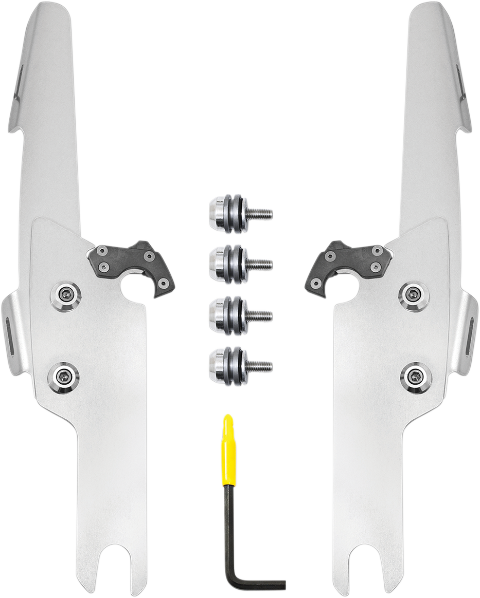 Memphis Shades Batwing Fats/Slim Mounting Kit - Polished - FLHRS/XS
