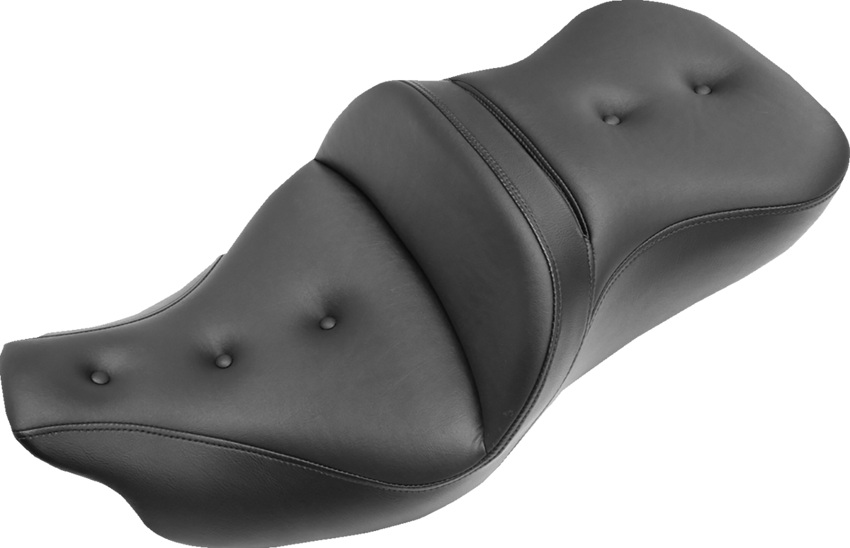 Saddlemen Pillow-Top Roadsofa™ Seat - With Backrest - Black - FLH/FLT '08-'24