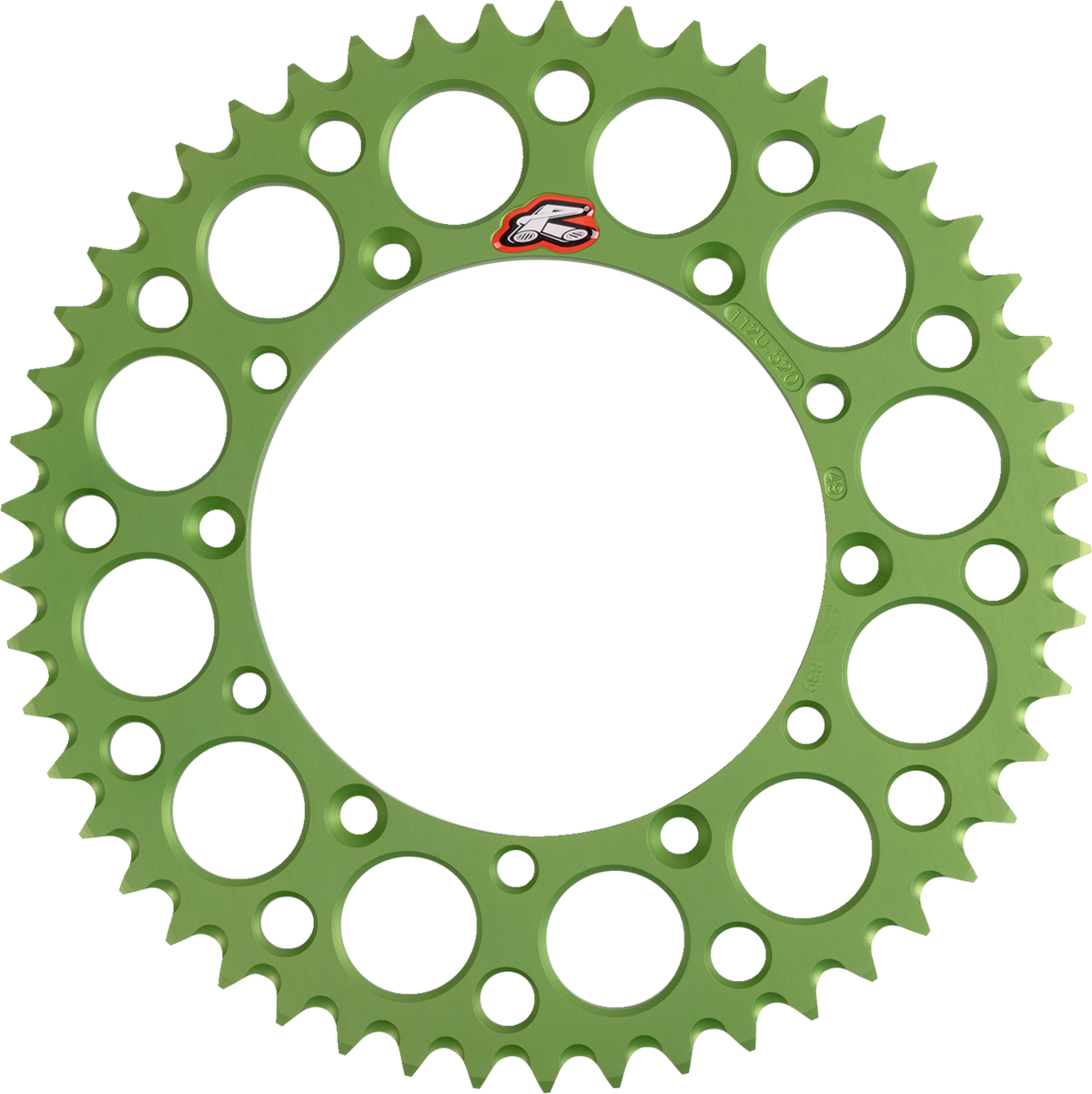 Renthal Rear Sprocket - Aluminum - 49 Tooth - Green - Kawasaki