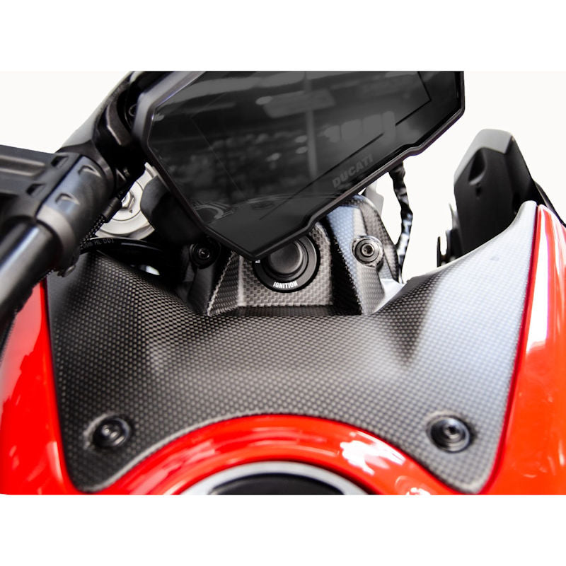 Ducabike DBK Carbon Fiber Ignition Key Lock Cover For Ducati Diavel V4