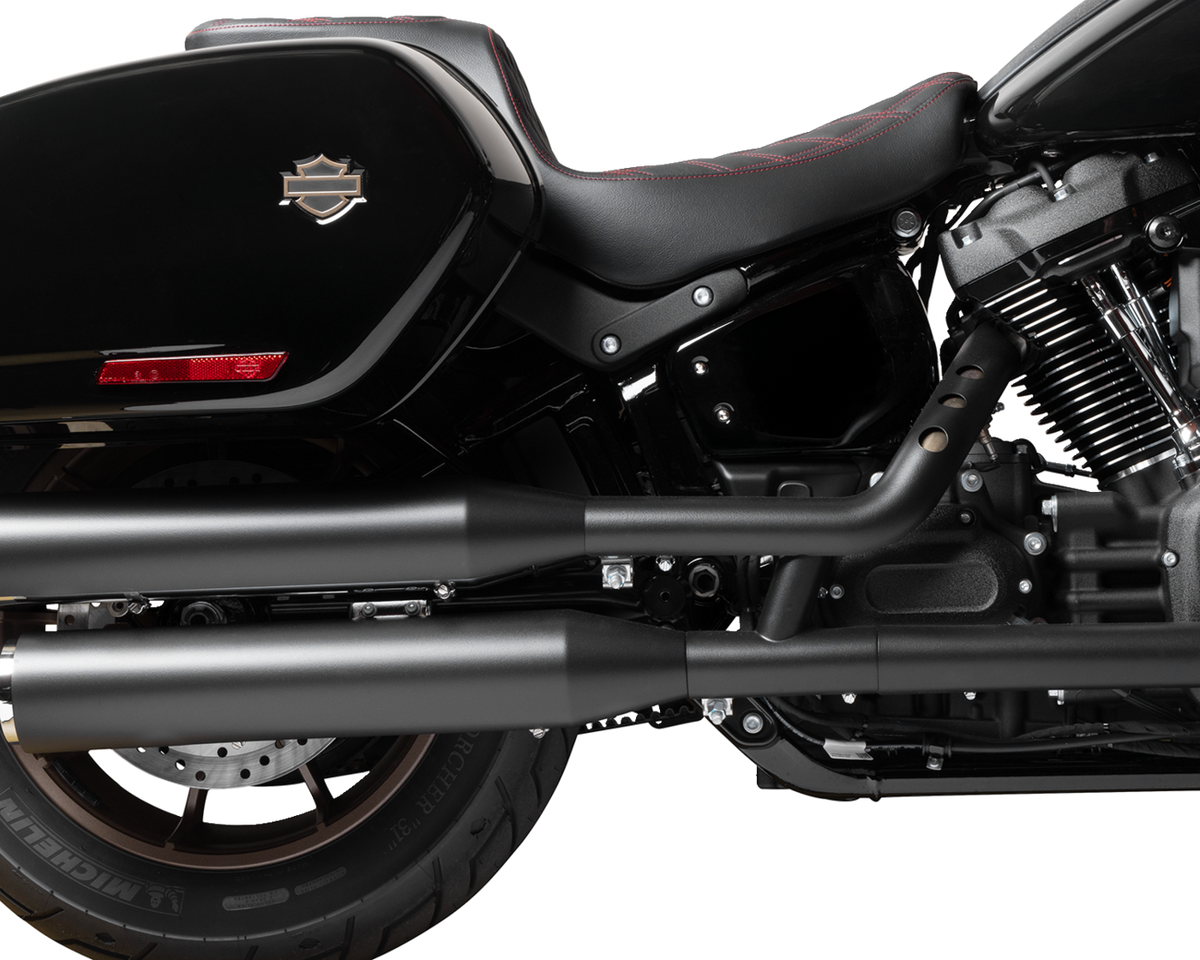Drag Specialties Seats Predator 2-Up Seat - Vinyl - Double Diamond - Red Stitching - FLSB/FXLRS '18-'24
