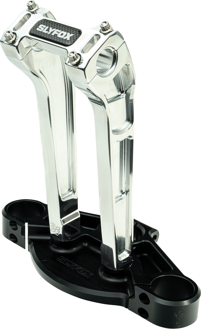 Slyfox Handlebar Riser Kit - Pullback - 1-1/8" Clamping - 10" Rise - Raw