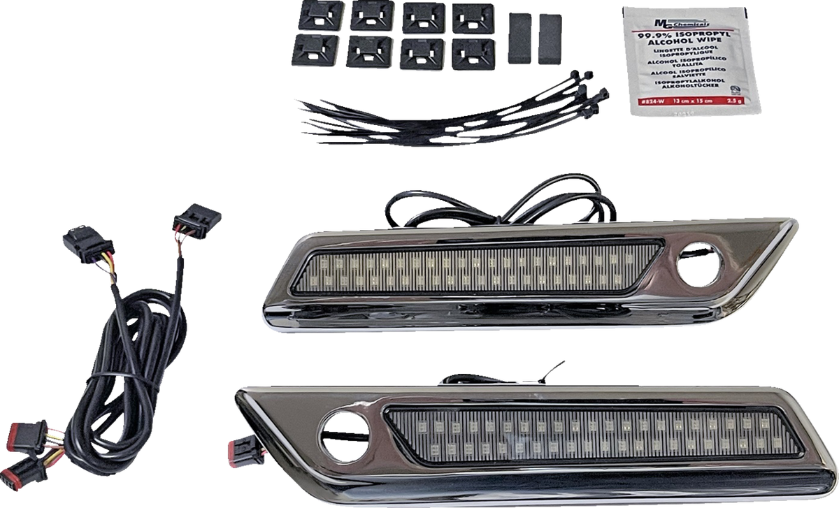 Custom Dynamics Latch Light - Saddlebag - Dual Color - Smoke - Chrome