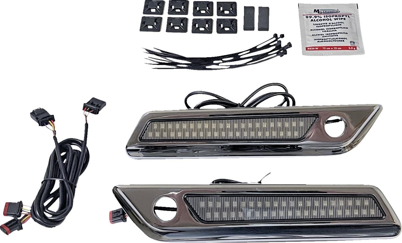 Custom Dynamics Latch Light - Saddlebag - Dual Color - Smoke - Chrome