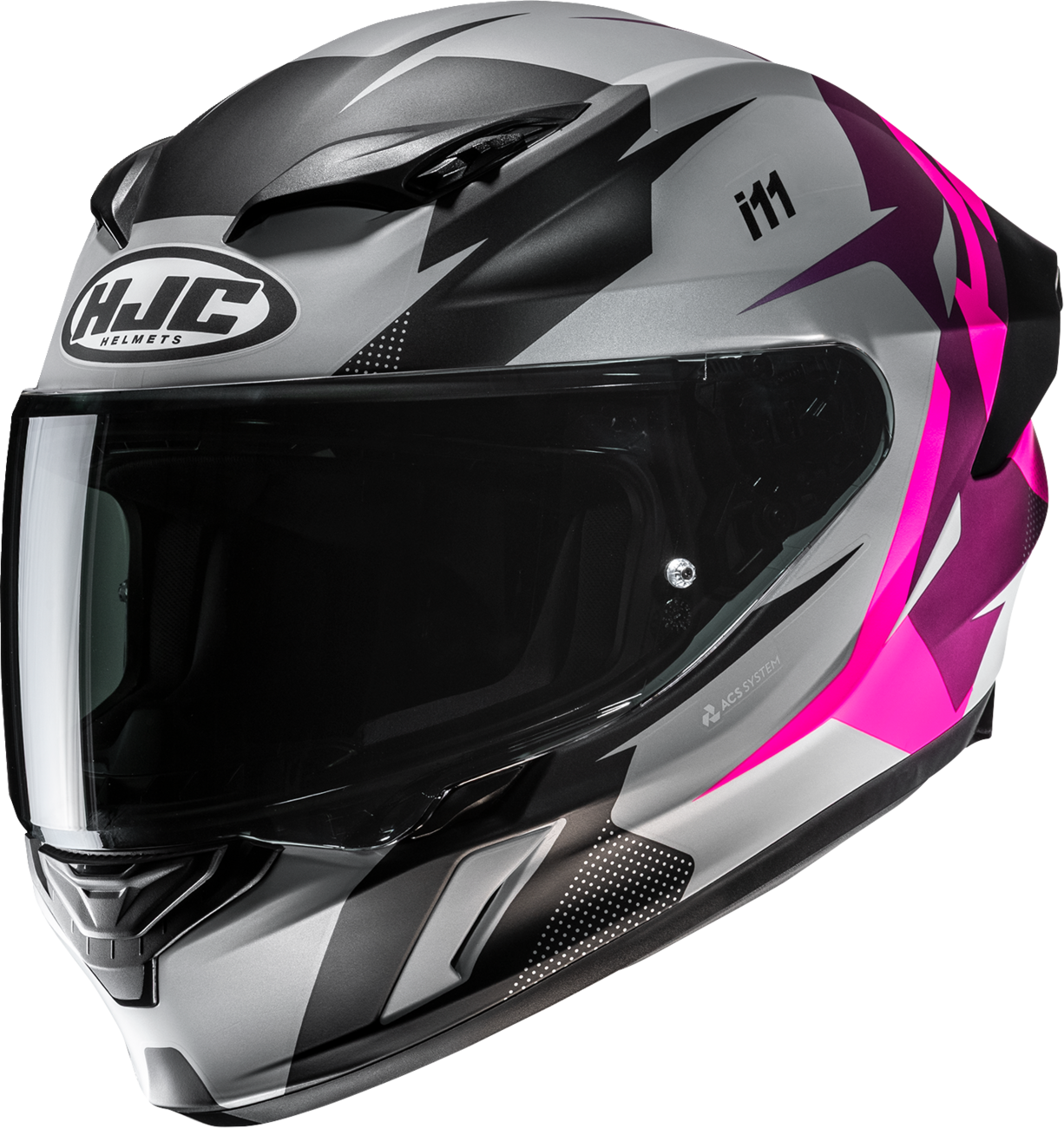 HJC I11 Plus Instant Helmet - Gray / MC8SF / Matte / Pink / 5XL