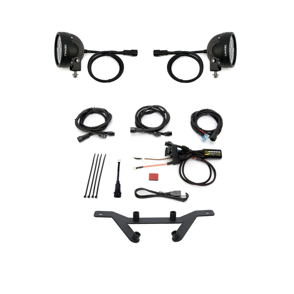 Denali D3 Auxiliary Light Kit With CANSmart And Bracket For S1000XR M1000XR