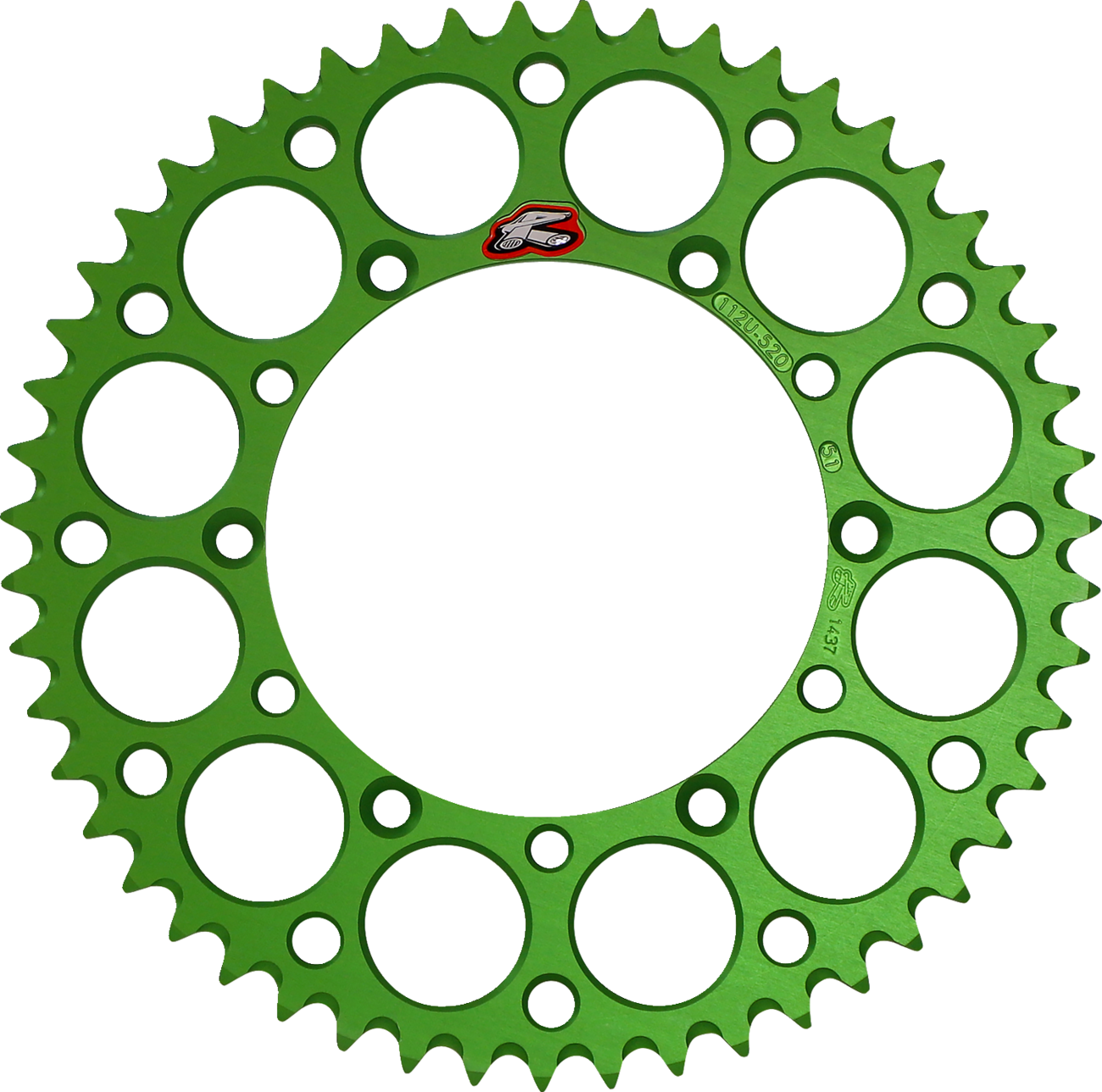 Renthal Rear Sprocket - Aluminum - 51 Tooth - Green - Kawasaki