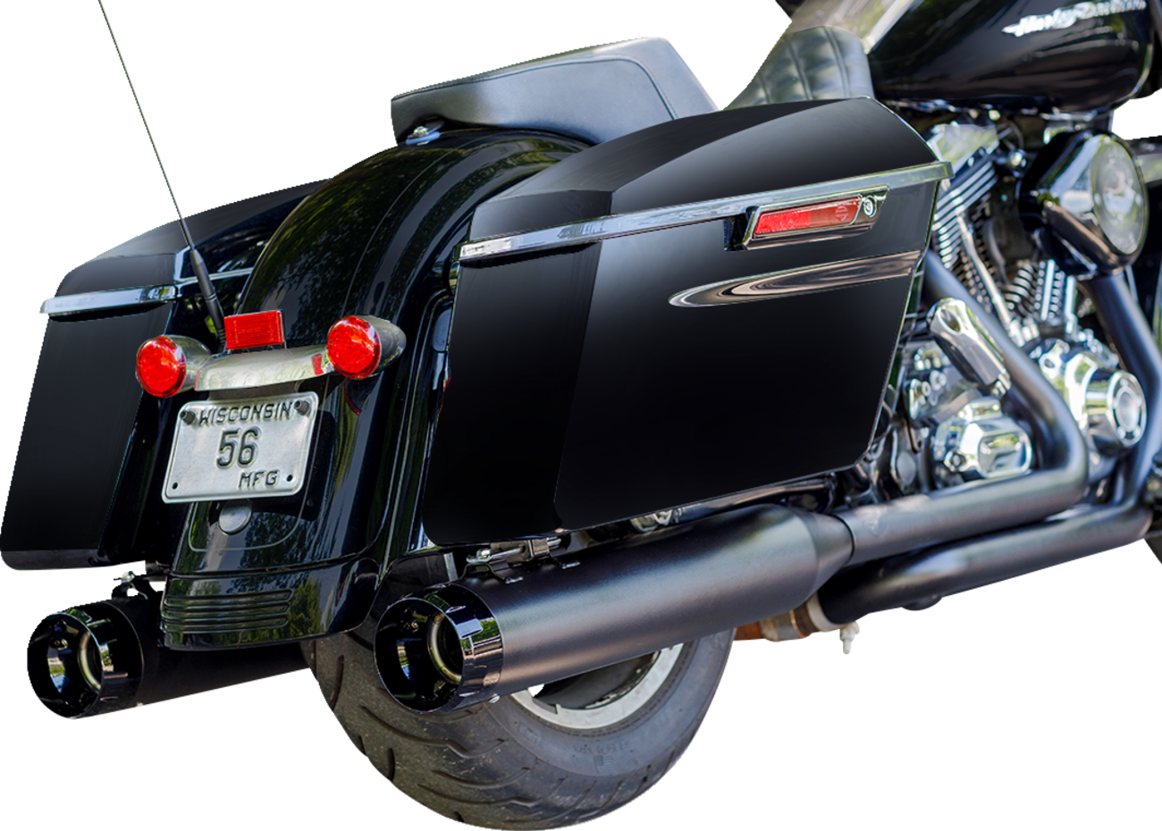 S&S Cycle 4-1/2" MK45 Performance Mufflers - Black With Black Thruster