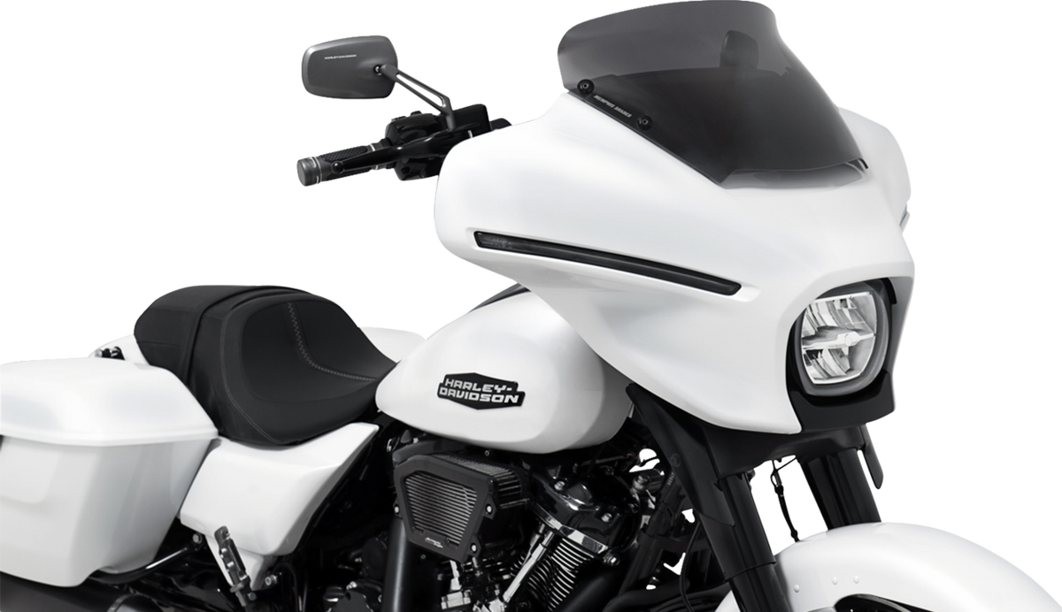 Memphis Shades Spoiler Windshield - 4" - Dark Black Smoke - FLHX